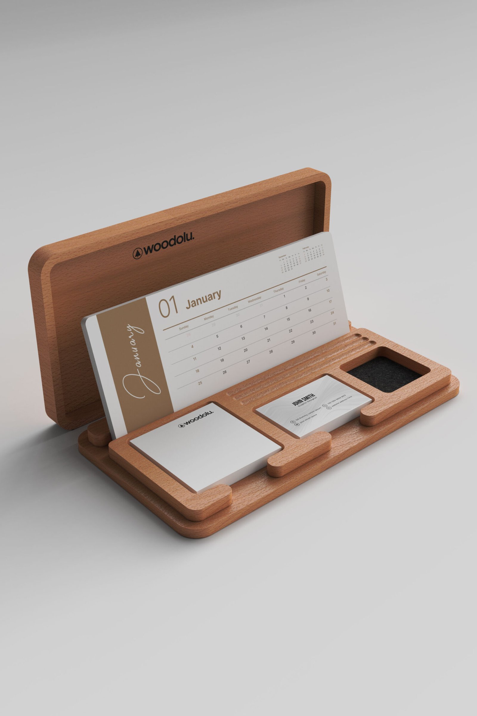 KT-02 Kapaklı Ahşap Masa Takvimi KT-02 Kapaklı Ahşap Masa Takvimi - Görsel 1