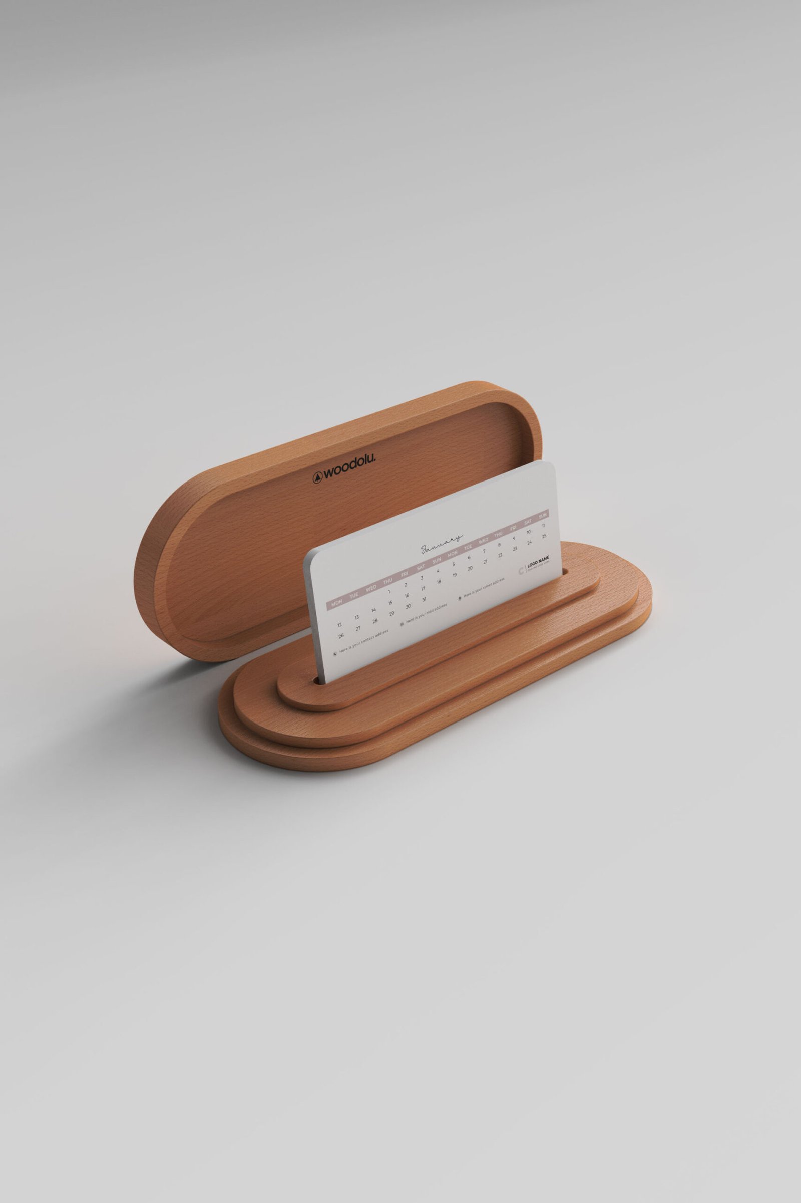 KT-08 Kapaklı Ahşap Masa Takvimi KT-08 Kapaklı Ahşap Masa Takvimi - Görsel 1