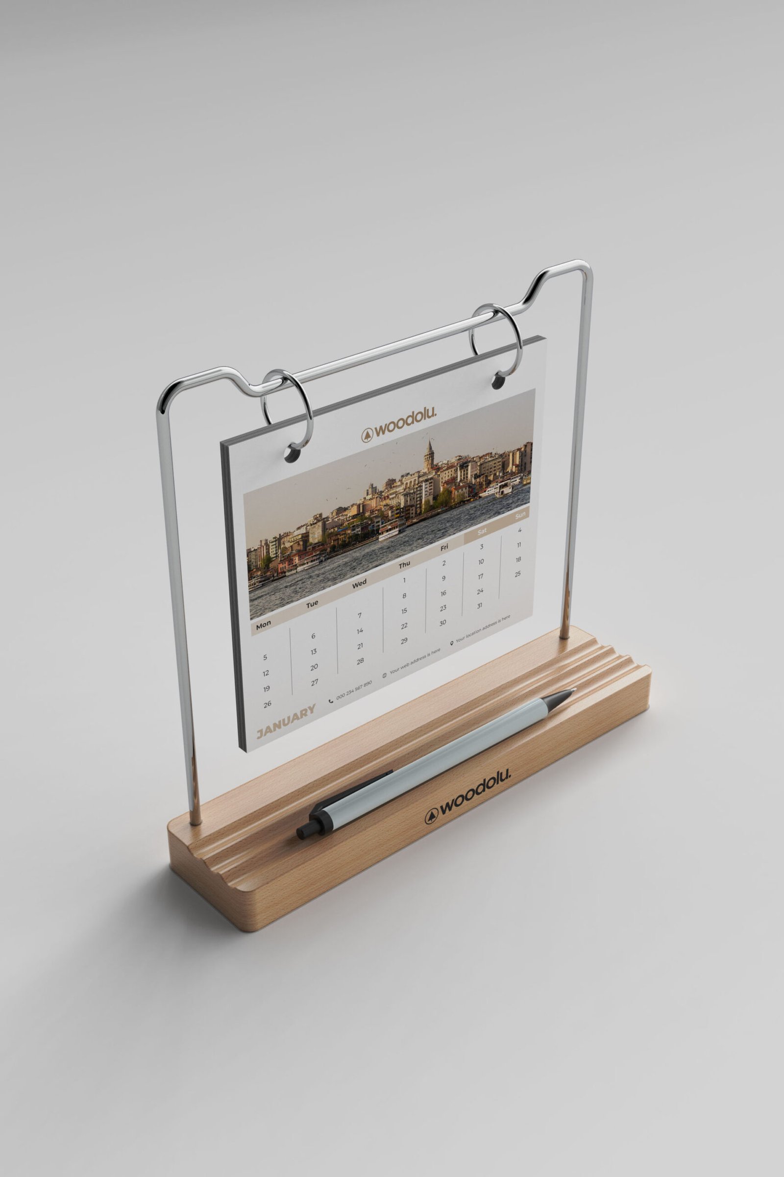 ta-05-306 TA-05 Ahşap Masa Takvimi - Görsel 1